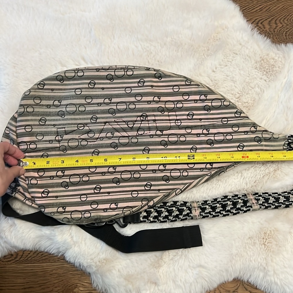 KAVU adjustable Rope Sling Bag with compartments stripes and circles print - Picture 7 of 15